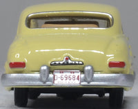 Oxford 87ME49011 1949 Mercury Eight Coupe, Calabash Yellow, 1:87 scale, rear view