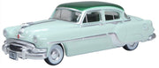 Oxford 87PC54005 1954 Pontiac Chieftain 4-Door Sedan, Shannon Green/Brookmere Green, 1:87 scale, front three-quarter view