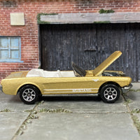 Loose Hot Wheels - 1965 Ford Mustang Convertible - Gold and White