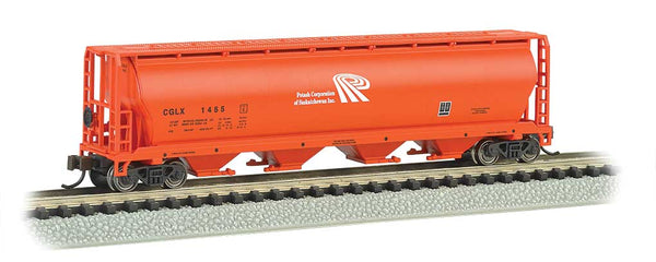 Bachmann N Scale 4 Bay Cylindrical Grain Hopper - Potash #1455 – 19156 — retailer product view