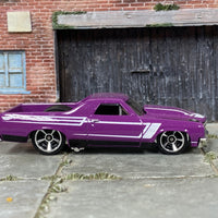 Loose Hot Wheels - 1971 Chevy El Camino - Purple and White