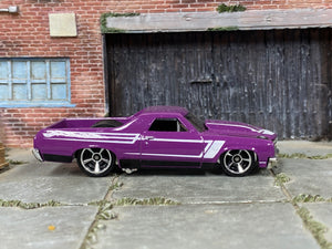 Loose Hot Wheels - 1971 Chevy El Camino - Purple and White