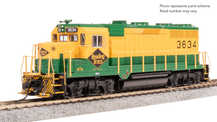 Broadway Limited Imports HO EMD GP35, RDG 3630, Yellow & Green, Paragon4 Sound/DCC/DC — product view 1