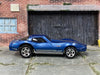 Loose Hot Wheels - Corvette Stingray - Blue and Silver