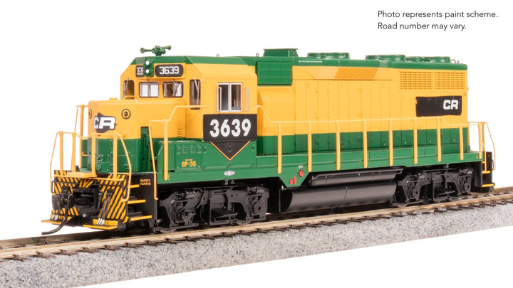 Broadway Limited Imports HO EMD GP35, CR 3639, RDG Yellow/Green w/ CR Patch, Paragon4 Sound/DCC/DC — product view 1