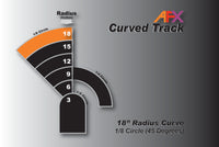 AFX 18-Inch 1/8 Radius Curve HO Slot Car Track – Pair — official AFX product view 5