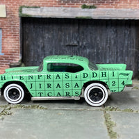 Loose Hot Wheels - 1957 Chevy - Green and White Art Car