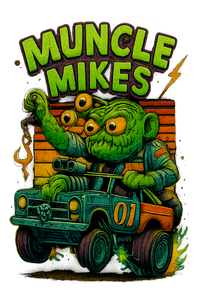 Muncle Mikes Hot Rod and Rat Rod Shirt Mayhem! Monster Rods! (035) artwork close-up