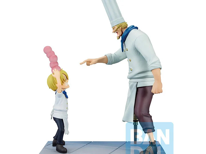 Bandai One Piece Ichibansho Revible Moment Sanji & Zeff (Road to Dawn) Figure — product view 1