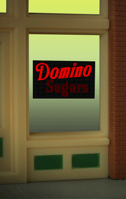 Miller Engineering Domino Window Sign (HO/O) — exact product reference