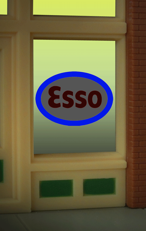 Miller Engineering Esso Window Sign (HO/O) — exact product reference