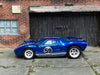 Custom Hot Wheels - Ford GT-40 - Blue and White - White Mag Wheels - Rubber Tires