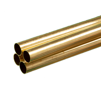Round Brass Tube: 15/32" OD x 0.014" Wall x 36" Long (4 Pieces) — exact K&S Engineering product reference