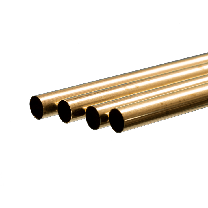 Round Brass Tube: 1/2" OD x 0.014" Wall x 36" Long (4 Pieces) — exact K&S Engineering product reference