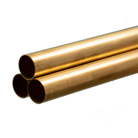 Round Brass Tube: 17/32" OD x 0.014" Wall x 36" Long (3 Pieces) — exact K&S Engineering product view