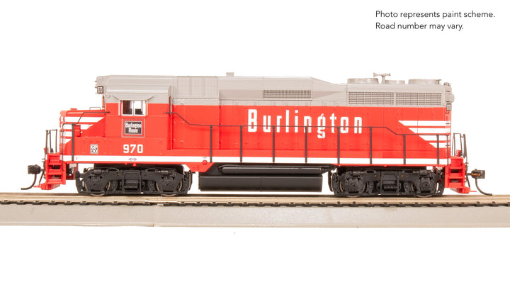 Broadway Limited Imports HO EMD GP30, CBQ 970, Chinese Red, Paragon4 Sound/DC/DCC — product view 1