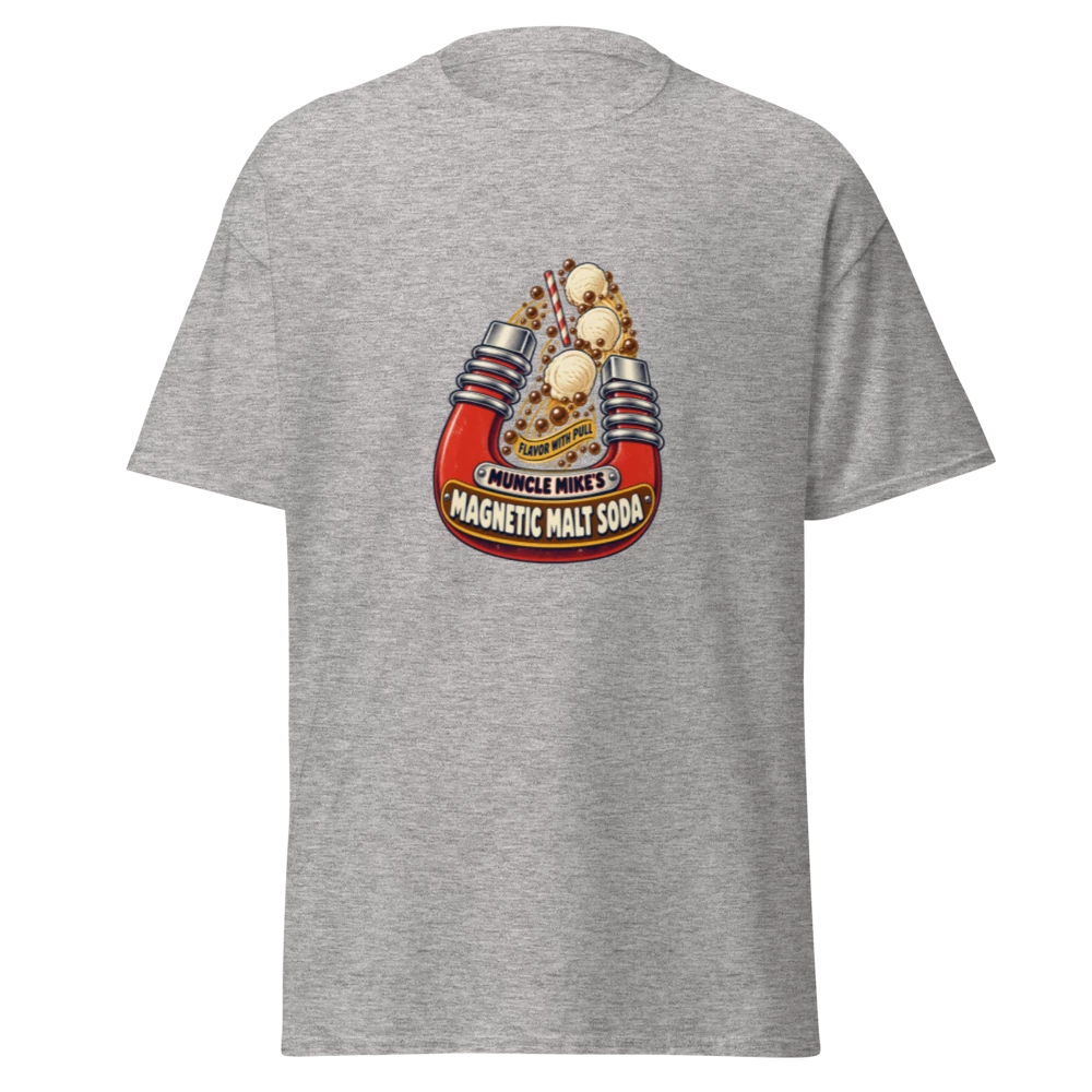 Magnetic Malt Soda T-Shirt product mockup