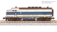Broadway Limited Imports N EMD F3 A/B, Demo 754A1/754B1, Blue & Aluminum, A-unit Paragon4 Sound/DC/DCC, Unpowered B — product view 3