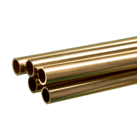 Round Brass Tube: 1/4" OD x 0.029" Wall x 36" Long (5 Pieces) — exact K&S Engineering product image