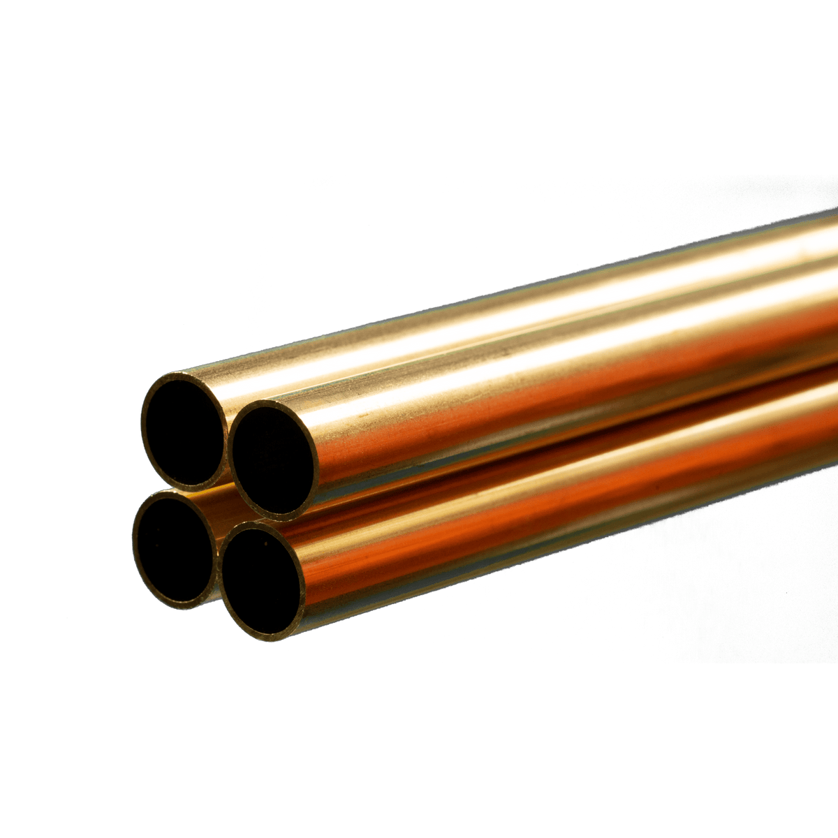 Round Brass Tube: 1/2" OD x 0.029" Wall x 36" Long (4 Pieces) — exact K&S Engineering product image