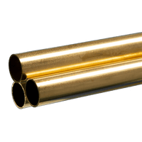 Round Brass Tube: 9/16" OD x 0.029" Wall x 36" Long (3 Pieces) — exact K&S Engineering product image