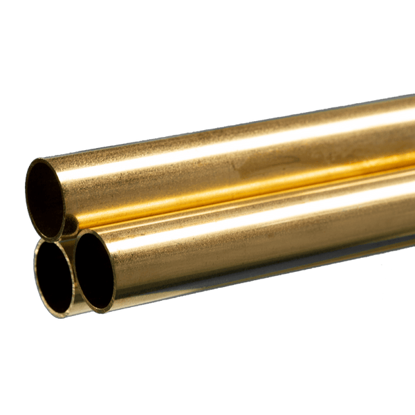 Round Brass Tube: 9/16" OD x 0.029" Wall x 36" Long (3 Pieces) — exact K&S Engineering product image