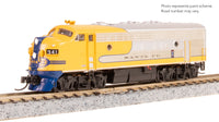 Broadway Limited Imports N EMD F7 AB, ATSF 341/345A, Yellow Warbonnet, A-unit Paragon4 Sound/DC/DCC, Unpowered B — product view 3