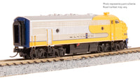 Broadway Limited Imports N EMD F7 AB, ATSF 341/345A, Yellow Warbonnet, A-unit Paragon4 Sound/DC/DCC, Unpowered B — product view 4