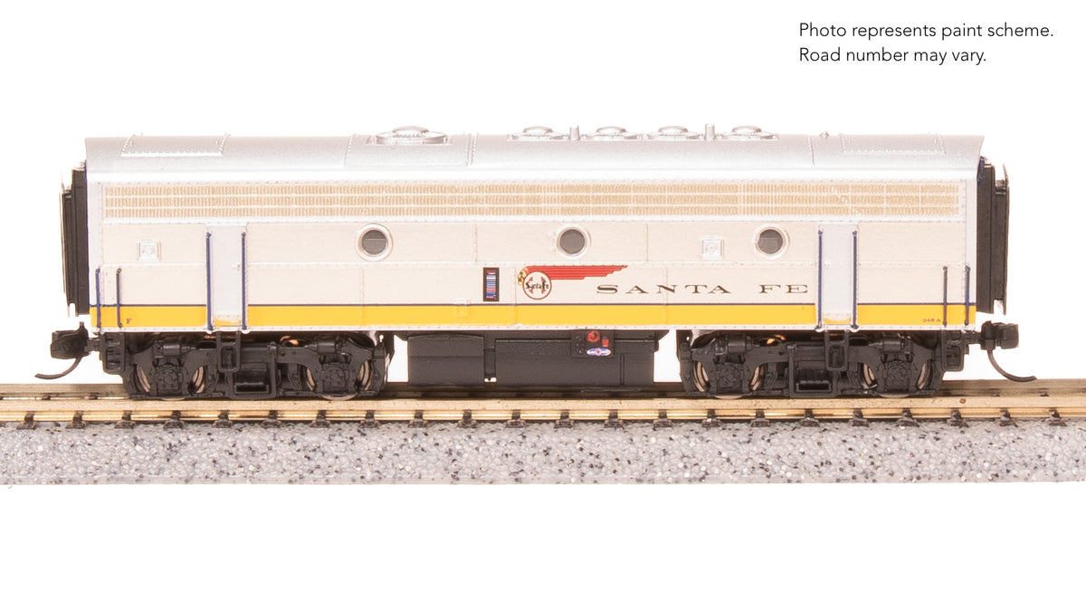 Broadway Limited Imports N EMD F7B, ATSF 348A, Yellow Warbonnet, Paragon4 Sound/DC/DCC — product view 1