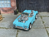 Custom Hot Wheels - 1958 Corvette - Blue - Chrome Steel Wheels - Rubber Tires