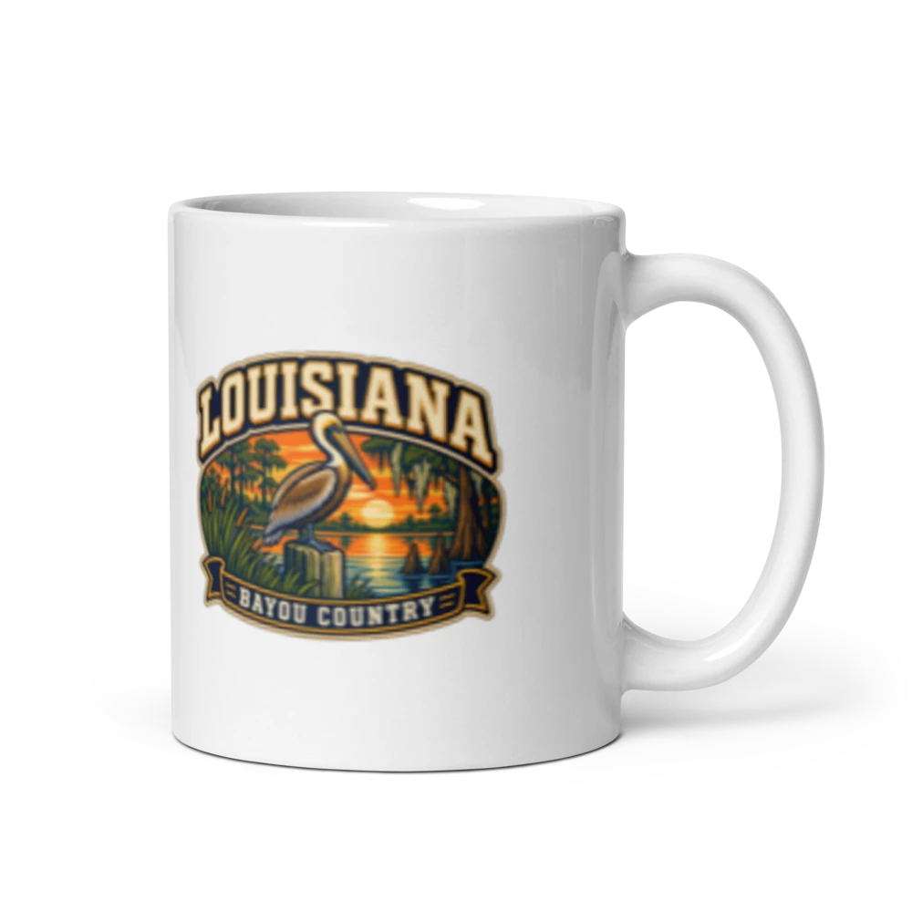 Louisiana Heritage Badge Coffee Mug – 11 oz product mockup