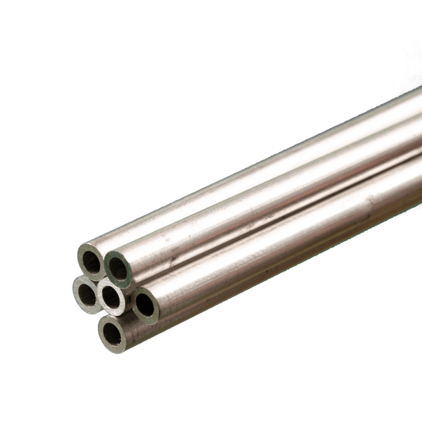 Round Aluminum Tube: 3/16" OD x 0.035" Wall x 36" Long (6 Pieces) — exact K&S Engineering product image