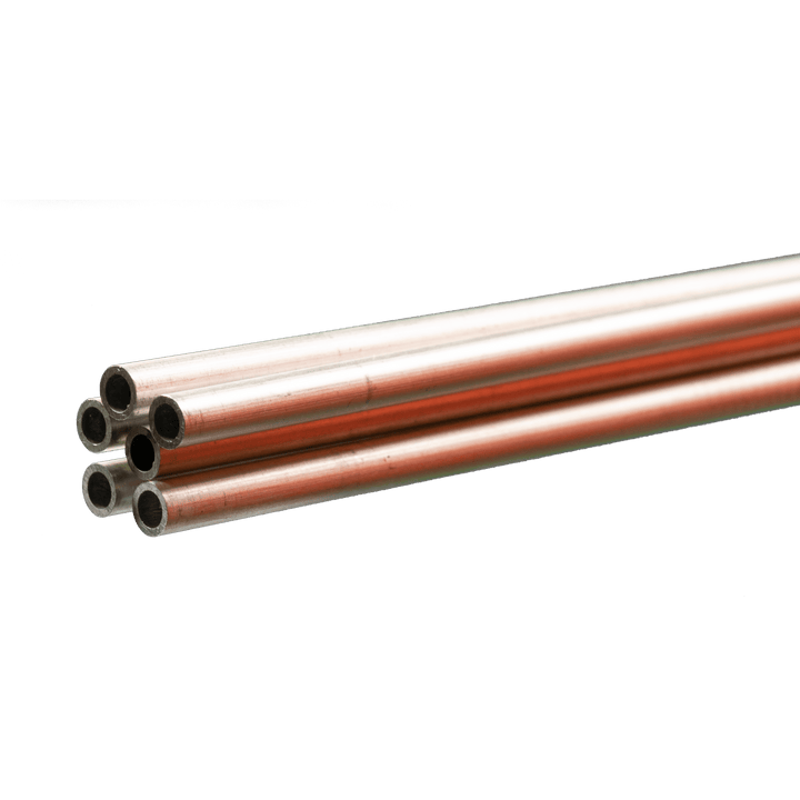 Round Aluminum Tube: 1/4" OD x 0.035" Wall x 36" Long (6 Pieces) — exact K&S Engineering product image