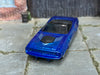 Custom Hot Wheels - Plymouth Barracuda - Blue - Gray 6 Spoke Wheels - Rubber Tires