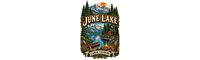 June Lake Cabin Enamel Camping Mug – Eastern Sierra Gift artwork close-up
