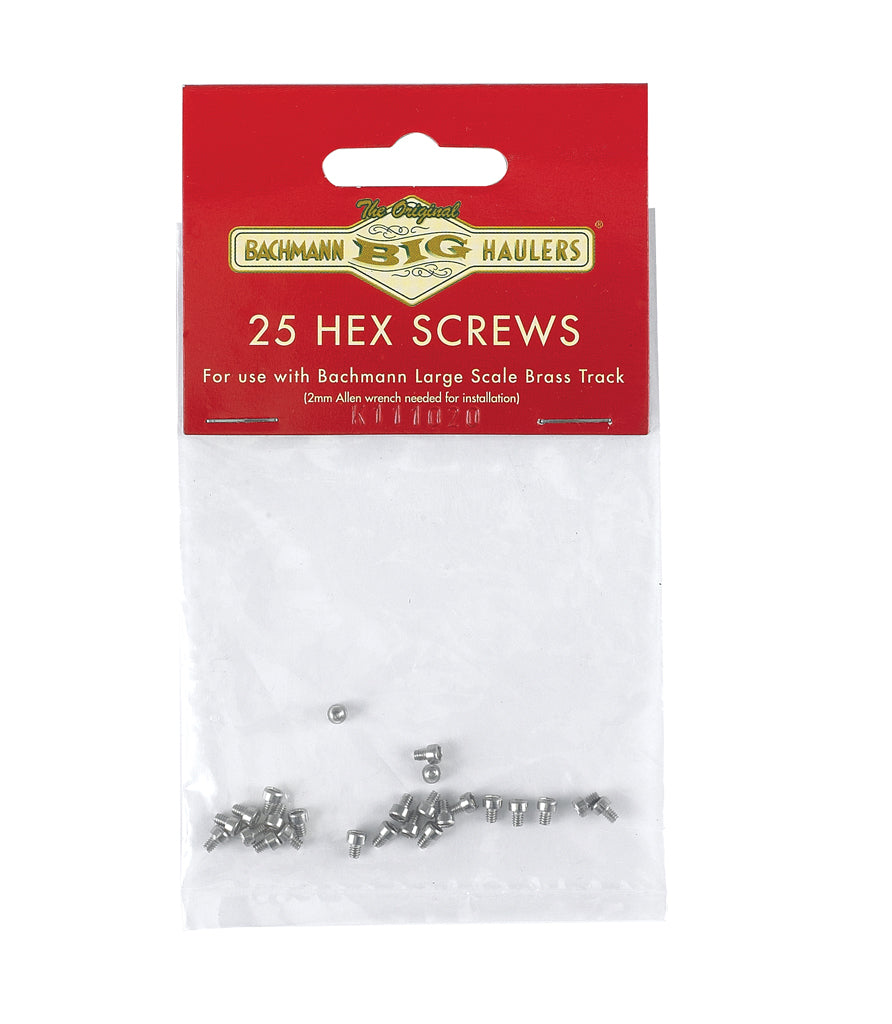 Bachmann Large Scale Stainless Steel Hex Screws - 25 Pack #94656 - exact product image