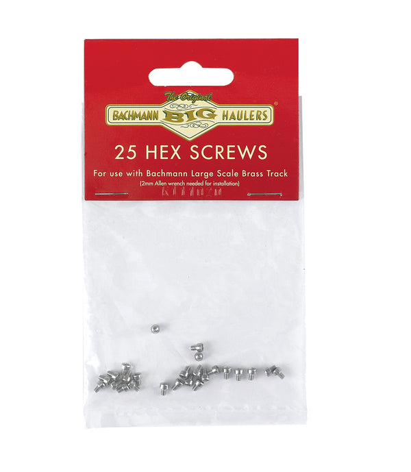 Bachmann Large Scale Stainless Steel Hex Screws - 25 Pack #94656 - exact product image