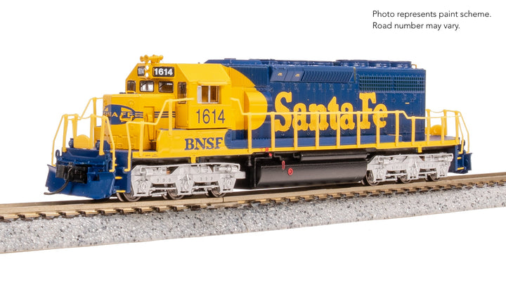 Broadway Limited Imports N EMD SD40-2, BNSF 1614, ATSF Blue/Yellow w/ Patch, No-Sound / DCC-Ready — product view 1