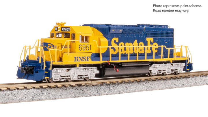 Broadway Limited Imports N EMD SD40-2, BNSF 6951, ATSF Blue/Yellow w/ Patch, No-Sound / DCC-Ready — product view 1
