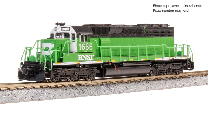 Broadway Limited Imports N EMD SD40-2, BNSF 1686, BN Black/Green/White w/ Patch, No-Sound / DCC-Ready — product view 1