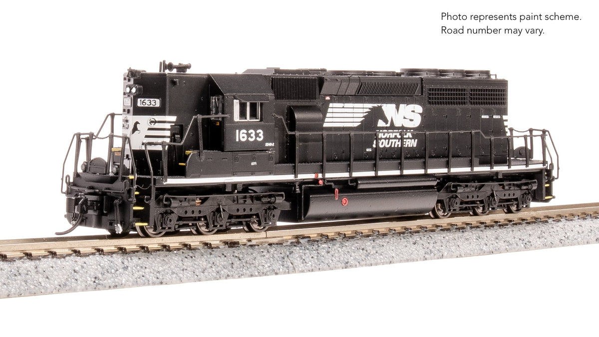 Broadway Limited Imports N EMD SD40-2, NS 1633, Black/White w/ High Hood, No-Sound / DCC-Ready — product view 1