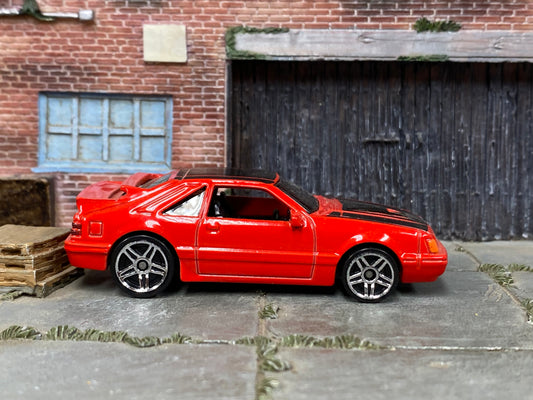 Loose Hot Wheels - 1984 Ford Mustang SVO - Red and Black