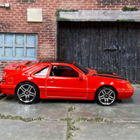 Loose Hot Wheels - 1984 Ford Mustang SVO - Red and Black