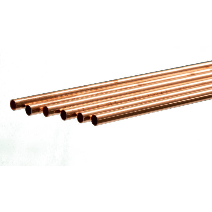 Round Copper Tube: 7/32" OD x 0.014" Wall x 36" Long (6 Pieces) — exact K&S Engineering product image