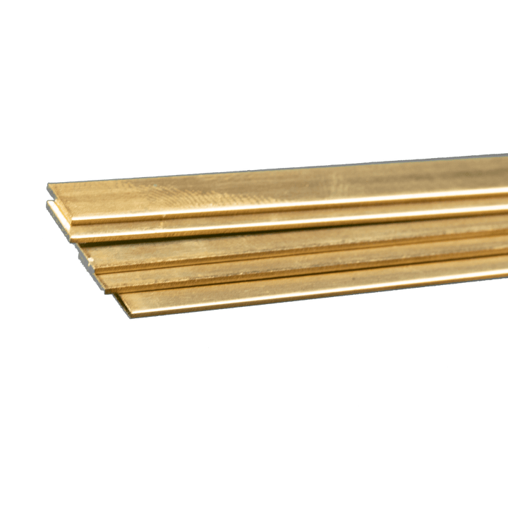 Brass Strip: 0.032" Thick x 1/4" Wide x 36" Long (5 Pieces) — exact K&S Engineering product reference