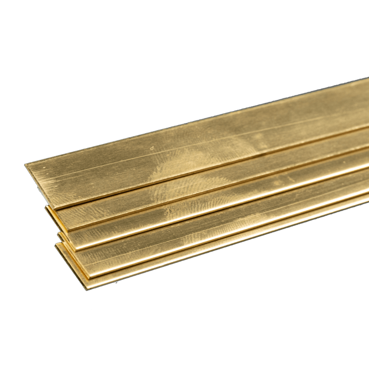 Brass Strip: 0.032" Thick x 1/2" Wide x 36" (5 Pieces) — exact product view