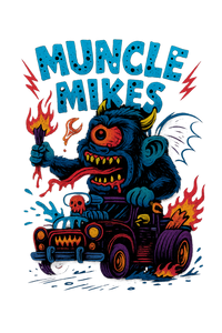 Muncle Mikes Hot Rod and Rat Rod Shirt Mayhem! Monster Rods! (032) artwork close-up