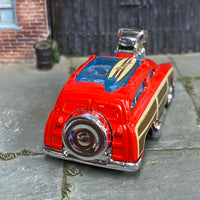 Custom Hot Wheels - Surf' N Turf' - Red - Chrome BBS Wheels - Rubber Tires