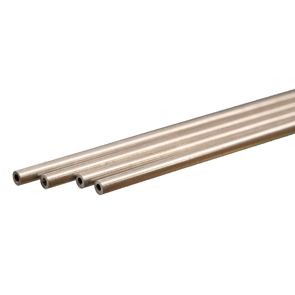 Round Aluminum Tube: 2mm OD x 0.45mm Wall x 300mm Long (4 Pieces) — exact K&S Engineering product reference