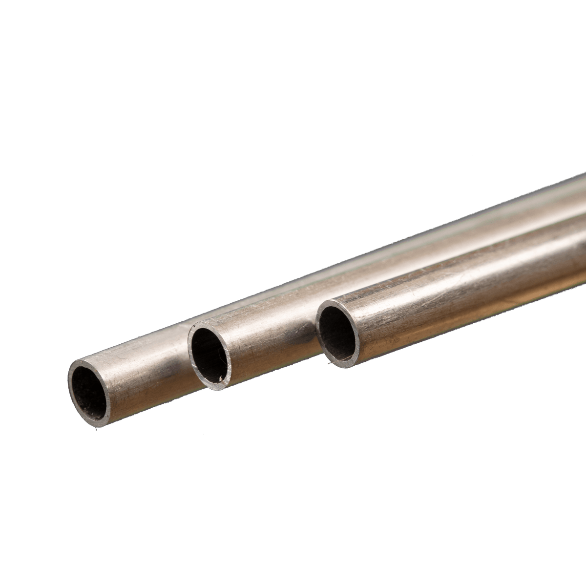 Round Aluminum Tube: 5mm OD x 0.45mm Wall x 300mm Long (3 Pieces) — exact product view